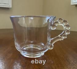 Vintage Imperial Candlewick glass 15 piece Punch Bowl Plate Ladle 12 Cups