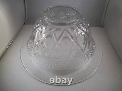 Vintage Imperial Glass Cape Cod Punch Bowl Underplate & 12 Cups Clear