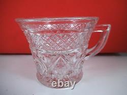 Vintage Imperial Glass Cape Cod Punch Bowl Underplate & 12 Cups Clear