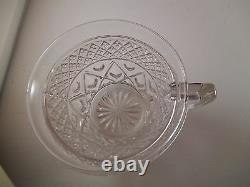 Vintage Imperial Glass Cape Cod Punch Bowl Underplate & 12 Cups Clear