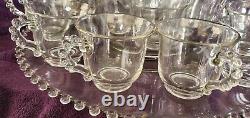 Vintage Imperial Glass Punch Bowl 20 pc set Made 1936 to 1962