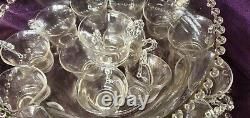 Vintage Imperial Glass Punch Bowl 20 pc set Made 1936 to 1962