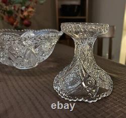 Vintage Imperial Glass Punch Bowl withPedestal Stand, 12 Diameter, 10.5 Tall