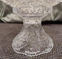 Vintage Imperial Glass Punch Bowl withPedestal Stand, 12 Diameter, EAPG 10.5 T