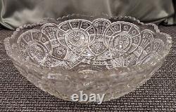 Vintage Imperial Glass Punch Bowl withPedestal Stand, 12 Diameter, EAPG 10.5 T