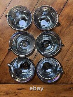 Vintage Indiana Blue Carnival Glass Punch Bowl Set13 Pieces + Hooks