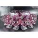 Vintage Indiana Glass Oleander Purple Punch Bowl Set with 12 Elegant Cups