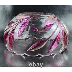 Vintage Indiana Glass Oleander Purple Punch Bowl Set with 12 Elegant Cups