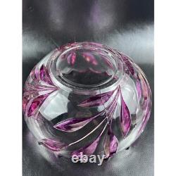 Vintage Indiana Glass Oleander Purple Punch Bowl Set with 12 Elegant Cups