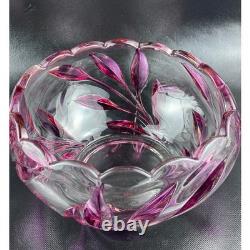 Vintage Indiana Glass Oleander Purple Punch Bowl Set with 12 Elegant Cups