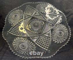 Vintage Indiana Glass Saratoga Duncan Banquet Size Punch Bowl Underplate, 20 D