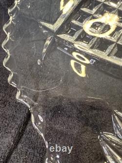 Vintage Indiana Glass Saratoga Duncan Banquet Size Punch Bowl Underplate, 20 D