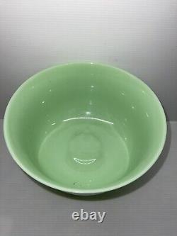 Vintage Jadeite Punch Bowl Pedestal Compote Unmarked 9 1/4 × 7 1/2 Nice