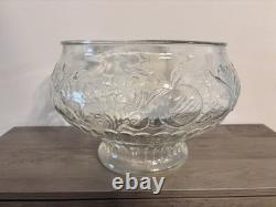 Vintage Jeannette Glass Round Punch Bowl Set with Handled Cups, 13-Piece