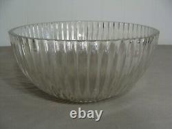 Vintage Jeannette Punch Bowl & Stand With 12 Cups In The National Clear Pattern