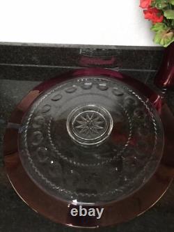 Vintage Kings Crown Thumbprint Punch Bowl