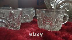 Vintage L. E. SMITH Colony 15 PC Pinwheel & Star Punch Bowl Set