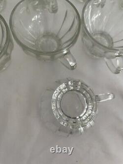 Vintage L. E. SMITH Glass Punch Bowl With 18 Cups Old Dominion Pattern