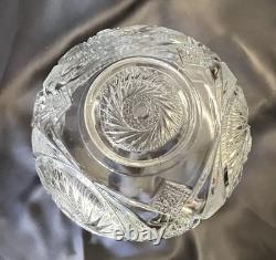 Vintage L. E. Smith Aztec Glass Punch Bowl Pedestal Base Clear 14lb Pinwheel Star