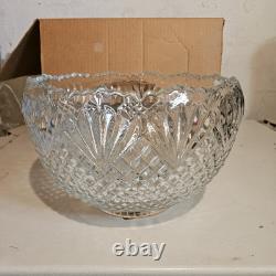 Vintage L. E. Smith Clear Glass Pineapple Punch Bowl Set 20 Piece Original Box