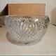 Vintage L. E. Smith Clear Glass Pineapple Punch Bowl Set 20 Piece Original Box