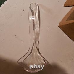 Vintage L. E. Smith Clear Glass Pineapple Punch Bowl Set 20 Piece Original Box