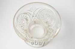 Vintage L. E. Smith Glass Aztec Pinwheel 13 Punch Bowl Set with 11 Cups & Stand