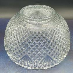 Vintage L. E. Smith Glass Co Pineapple Fan Cut Punch Bowl 17 Cups and Ladel