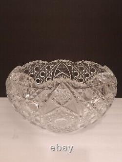 Vintage L E Smith Glass Daisy & Button Punch Bowl