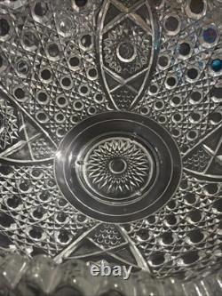 Vintage L. E. Smith Glass Daisy & Button Punch Bowl