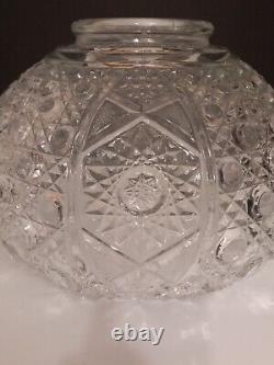 Vintage L E Smith Glass Daisy & Button Punch Bowl