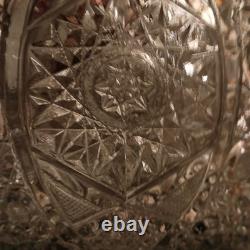 Vintage L. E. Smith Glass Daisy & Button Punch Bowl, 12 3/4 Diameter, 8 High
