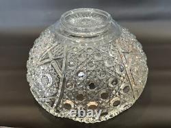 Vintage L. E. Smith Glass Daisy & Button Punch Bowl, 12 3/4 Diameter, 8 High