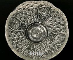 Vintage L. E. Smith Glass Daisy & Button Punch Bowl, 12 3/4 Diameter, 8 High