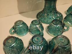 Vintage L. E. Smith Glass Daisy & Button Punch Bowl, Mint Condition, Never Used