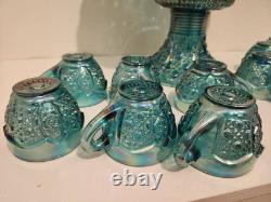 Vintage L. E. Smith Glass Daisy & Button Punch Bowl, Mint Condition, Never Used
