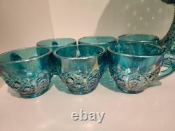 Vintage L. E. Smith Glass Daisy & Button Punch Bowl, Mint Condition, Never Used