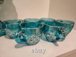 Vintage L. E. Smith Glass Daisy & Button Punch Bowl, Mint Condition, Never Used