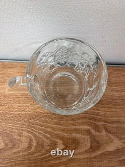 Vintage L. E. Smith Glass Daisy & Button Punch Bowl With 12 Glasses & Ladle