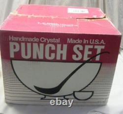 Vintage L E Smith Glass Punch Bowl Pedestal 12-36 Cups Pinwheel & Stars