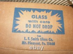 Vintage L E Smith Glass Punch Bowl Pedestal 12-36 Cups Pinwheel & Stars