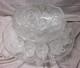 Vintage L E Smith Glass Punch Bowl Pedestal Cups Pinwheel & Stars 16 Piece Set