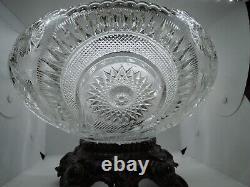 Vintage L. E. Smith Large Punch Bowl And Stand