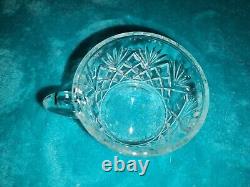 Vintage L. E. Smith Pineapple Heavy Cut Glass Punch Bowl And 16 Cups