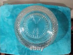 Vintage L. E. Smith Pineapple Heavy Cut Glass Punch Bowl And 16 Cups