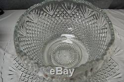 Vintage L E Smith Punch Bowl Set Pineapple 15 Pc Set (L2604)