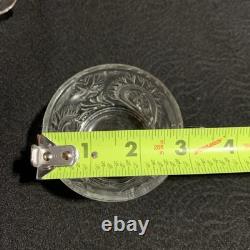 Vintage L. E. Smith Punch Bowl Set Pinwheel & Stars Glass Clear 15-Pc Peacock