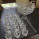 Vintage LE Smith Glass Co. Daisy And Button Punch Bowl 18 Cups & Ladle Excellent