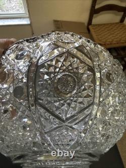 Vintage LE Smith Glass Co. Daisy And Button Punch Bowl 18 Cups & Ladle Excellent