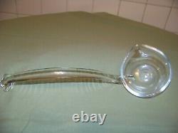 Vintage LE Smith Glass DAISY/ BUTTON 3 PC Punch Bowl Glass Ladle, Platter & Bowl